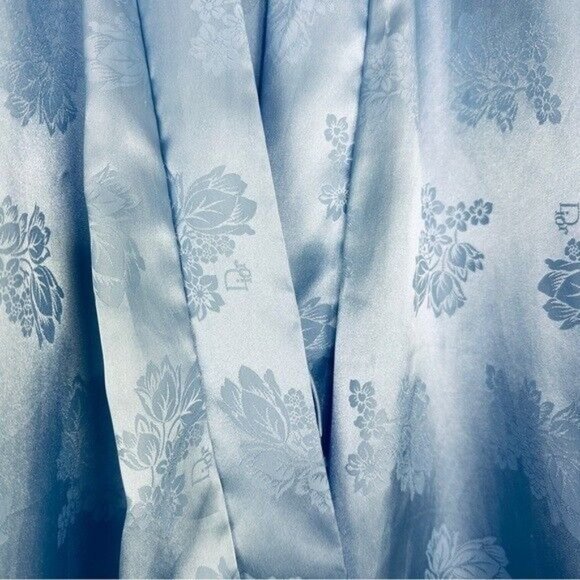 Christian Dior Lingerie Robe Brocade Floral Satin Sash Long Designer  Robe S/M - Picture 6 of 12